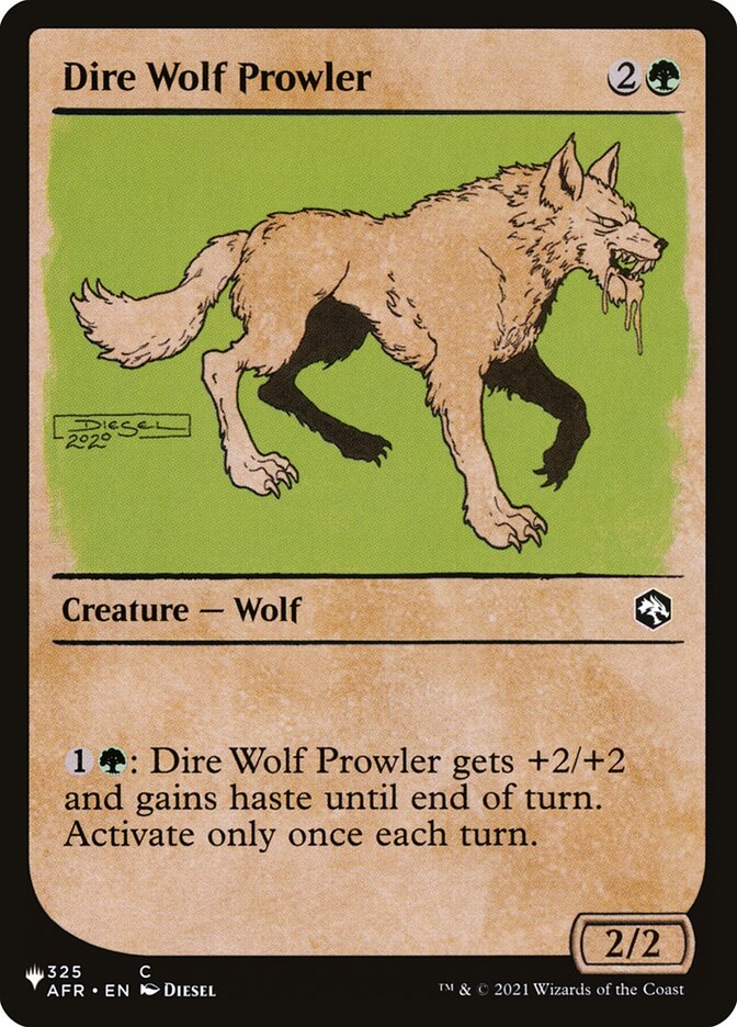 Dire Wolf Prowler (Showcase) [The List] | Magic Magpie