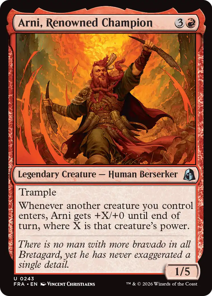 Arni, Renowned Champion [Reality Fracture] | Magic Magpie