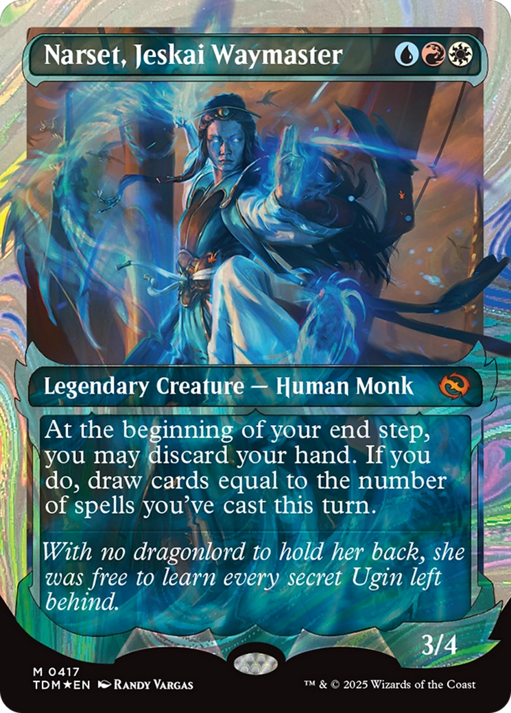 Narset, Jeskai Waymaster (Showcase) (Halo Foil) [Tarkir: Dragonstorm] | Magic Magpie
