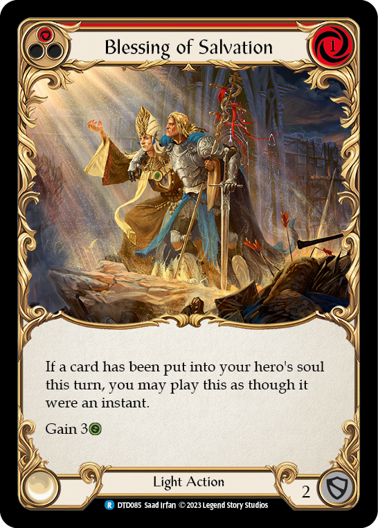 Blessing of Salvation (Red) [DTD085] (Dusk Till Dawn)  Rainbow Foil | Magic Magpie