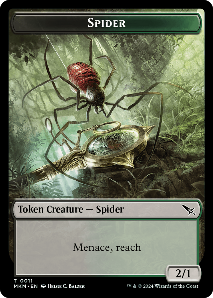 Detective // Spider Double-Sided Token [Murders at Karlov Manor Tokens] | Magic Magpie