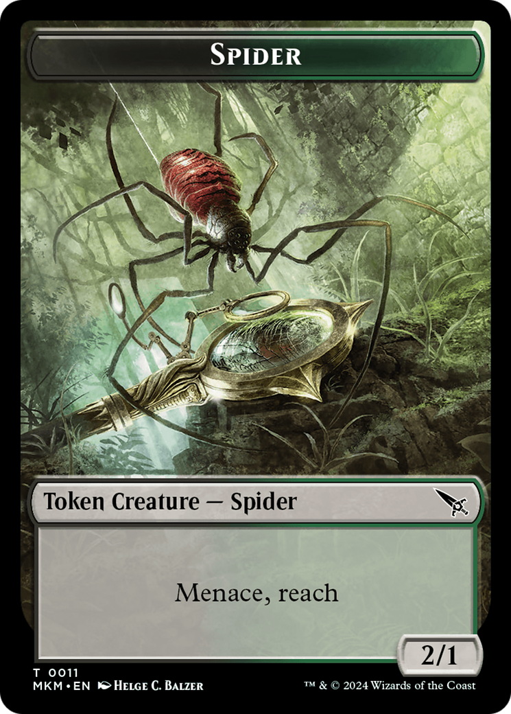 Thopter (0020) // Spider Double-Sided Token [Murders at Karlov Manor Tokens] | Magic Magpie