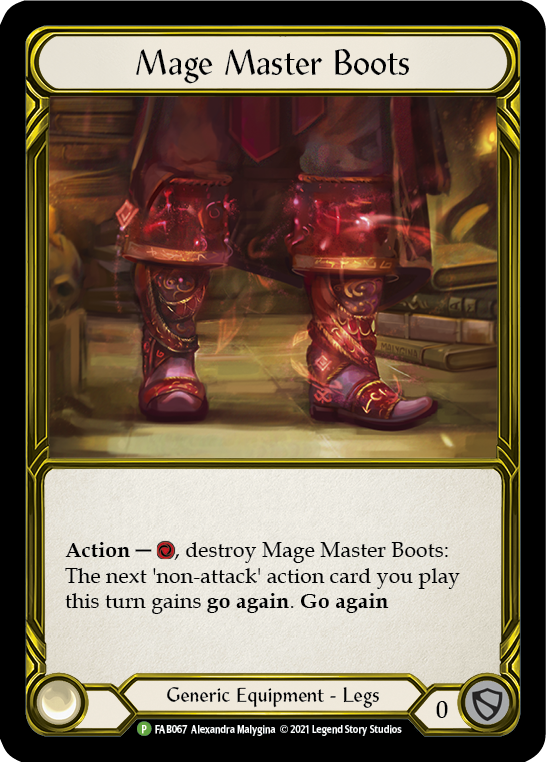 Mage Master Boots (Golden) [FAB067] (Promo)  Cold Foil | Magic Magpie