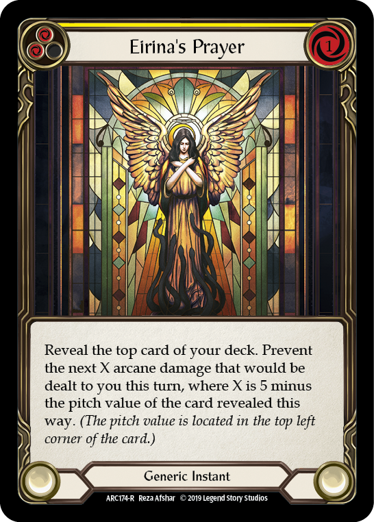 Eirina's Prayer (Yellow) [ARC174-R] (Arcane Rising)  1st Edition Normal | Magic Magpie