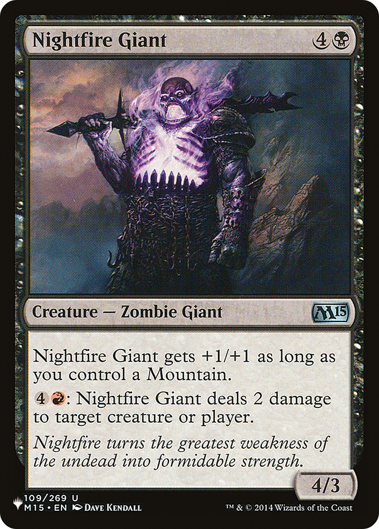 Nightfire Giant [The List Reprints] | Magic Magpie