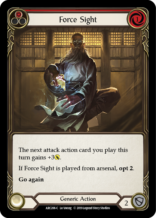 Force Sight (Red) [ARC206-C] (Arcane Rising)  1st Edition Rainbow Foil | Magic Magpie