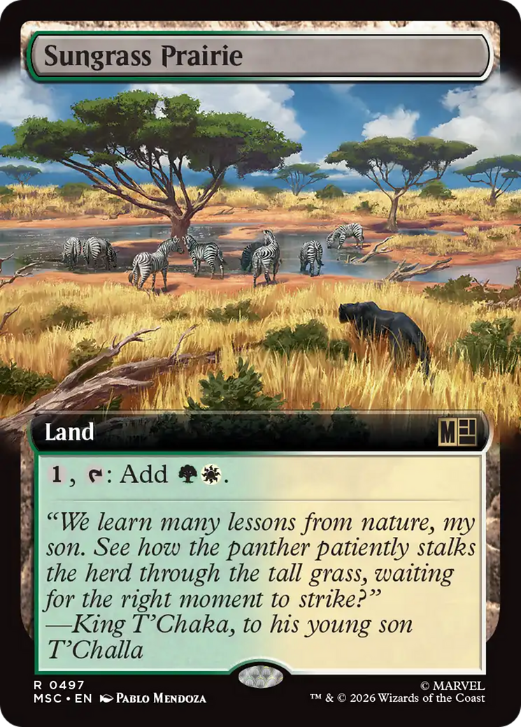 Sungrass Prairie (Extended Art) [Marvel Super Heroes Commander] | Magic Magpie