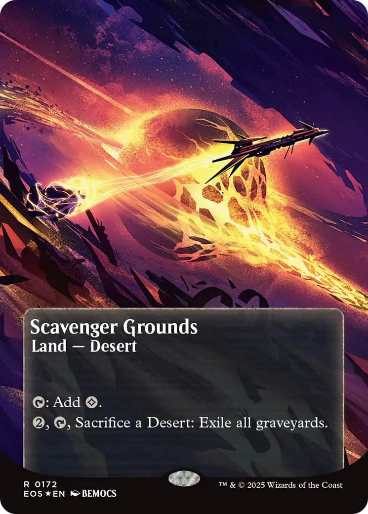 Scavenger Grounds (0172) (Borderless) (Galaxy Foil) [Edge of Eternities: Stellar Sights] | Magic Magpie