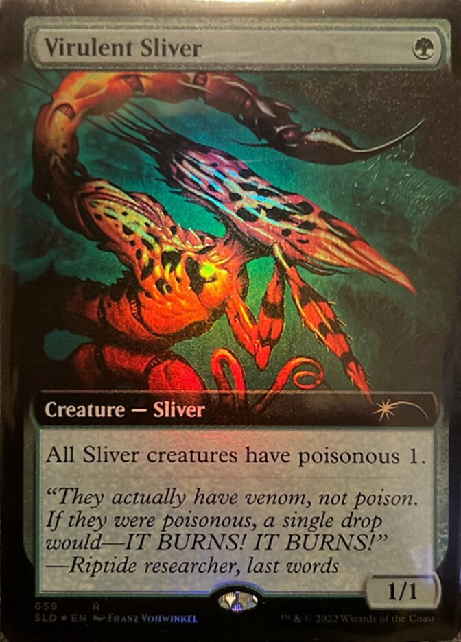 Virulent Sliver (Extended Art) [Secret Lair Drop Promos] | Magic Magpie