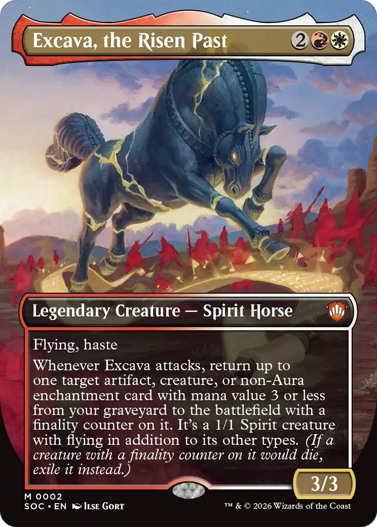 Excava, the Risen Past (Borderless) [Secrets of Strixhaven Commander] | Magic Magpie