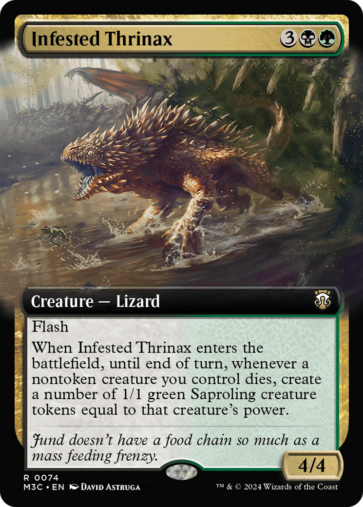 Infested Thrinax (Extended Art) (Ripple Foil) [Modern Horizons 3 Commander] | Magic Magpie