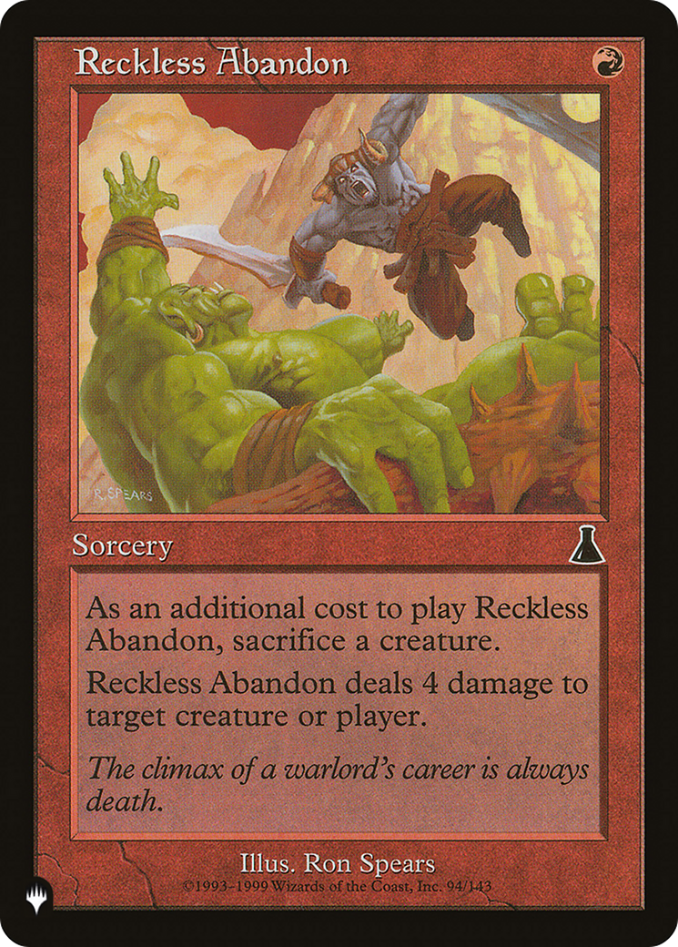 Reckless Abandon [The List] | Magic Magpie