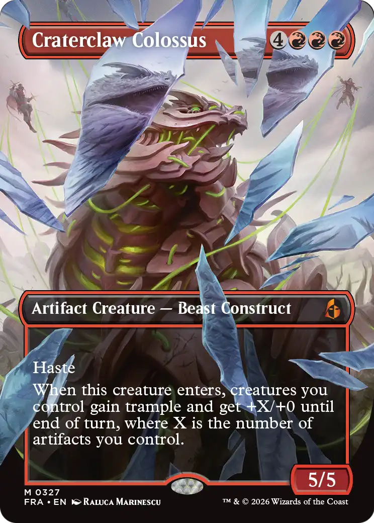 Craterclaw Colossus (Borderless) (0327) [Reality Fracture] | Magic Magpie
