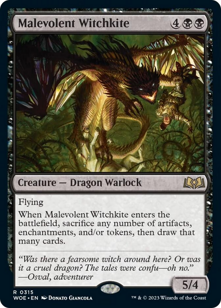 Malevolent Witchkite [Wilds of Eldraine] | Magic Magpie