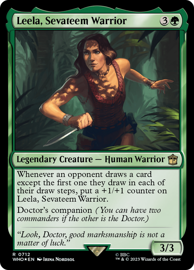 Leela, Sevateem Warrior (Surge Foil) [Doctor Who] | Magic Magpie