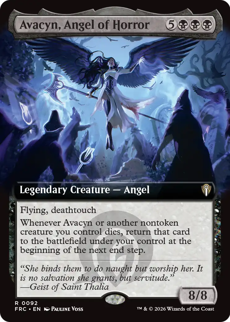 Avacyn, Angel of Horror (Extended Art) [Reality Fracture Commander] | Magic Magpie