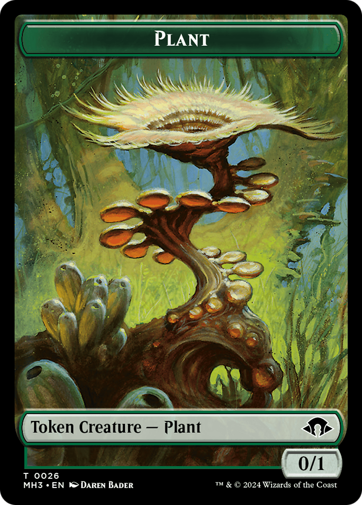 Plant (Ripple Foil) // Zombie Double-Sided Token [Modern Horizons 3 Tokens] | Magic Magpie