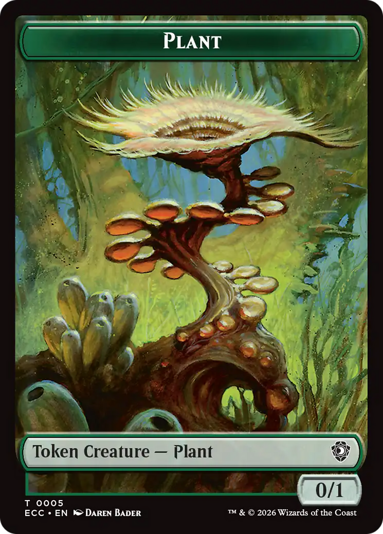Elf Warrior (0004) // Plant (0005) Double-Sided Token [Lorwyn Eclipsed Tokens] | Magic Magpie