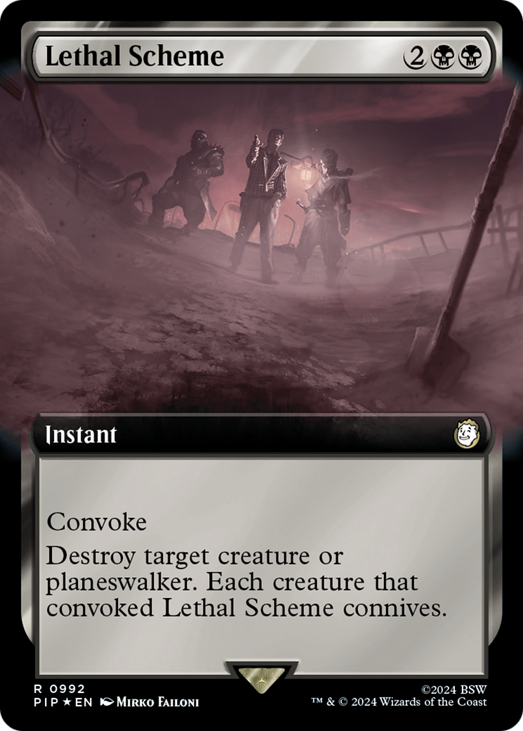 Lethal Scheme (Extended Art) (Surge Foil) [Fallout] | Magic Magpie