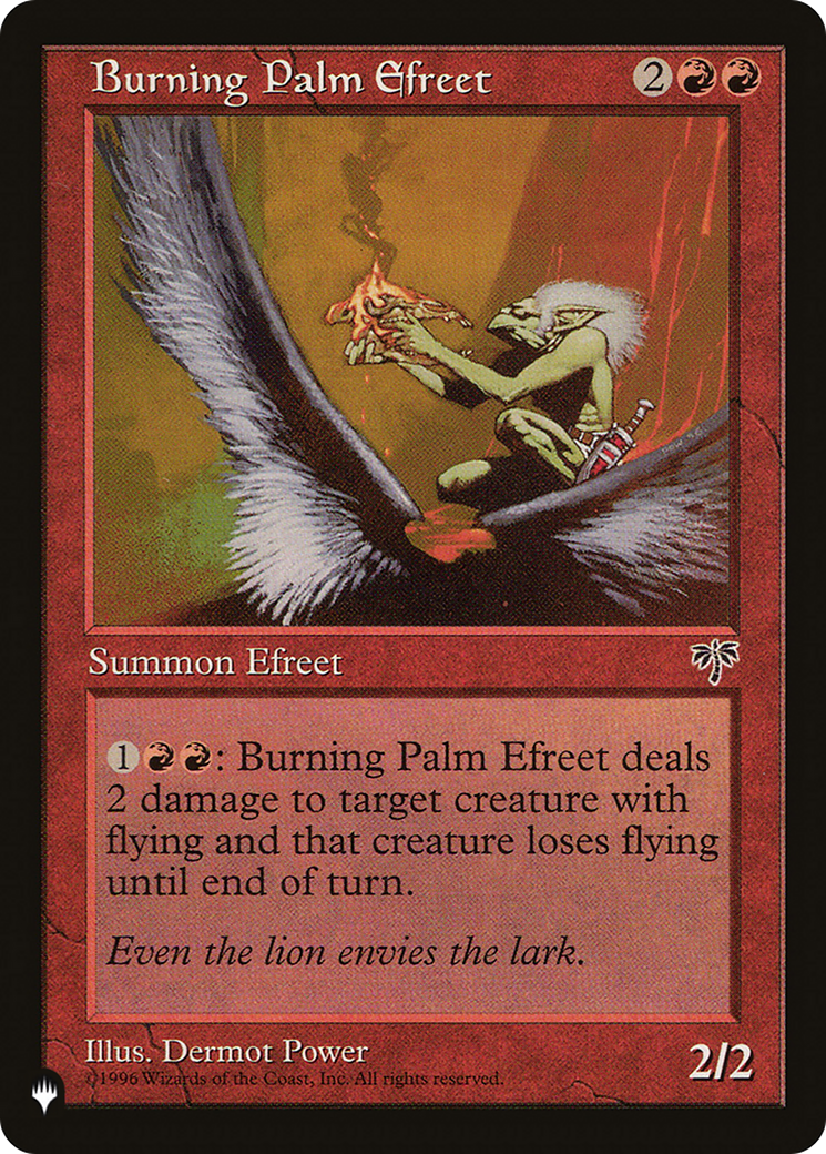 Burning Palm Efreet [The List Reprints] | Magic Magpie