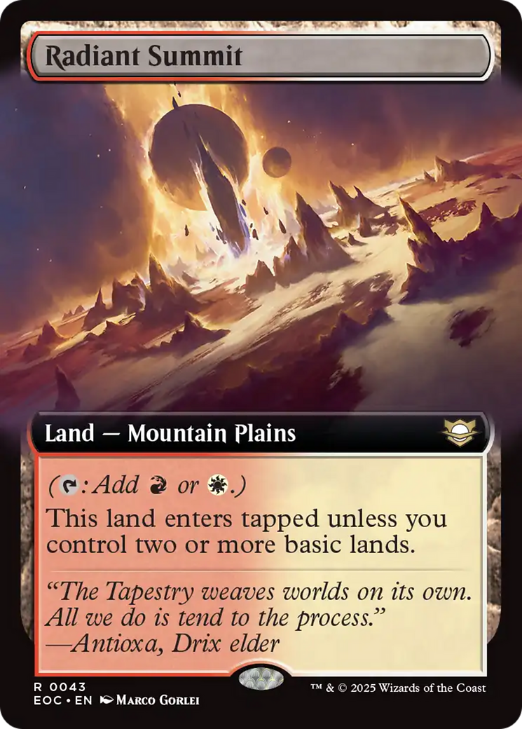 Radiant Summit (Extended Art) [Edge of Eternities Commander] | Magic Magpie