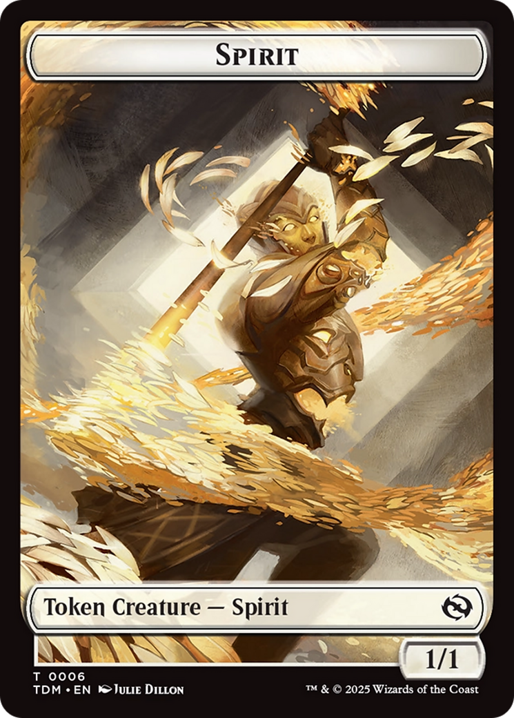 Spirit (0006) // Spirit (0007) Double-Sided Token [Tarkir: Dragonstorm Tokens] | Magic Magpie
