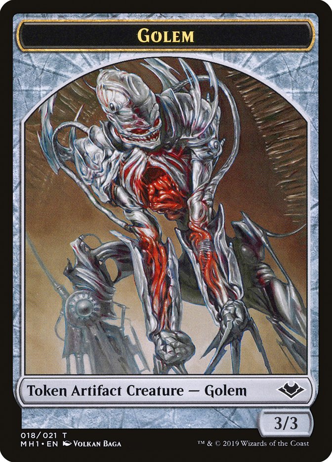 Spirit // Golem Double-Sided Token [Modern Horizons Tokens] | Magic Magpie