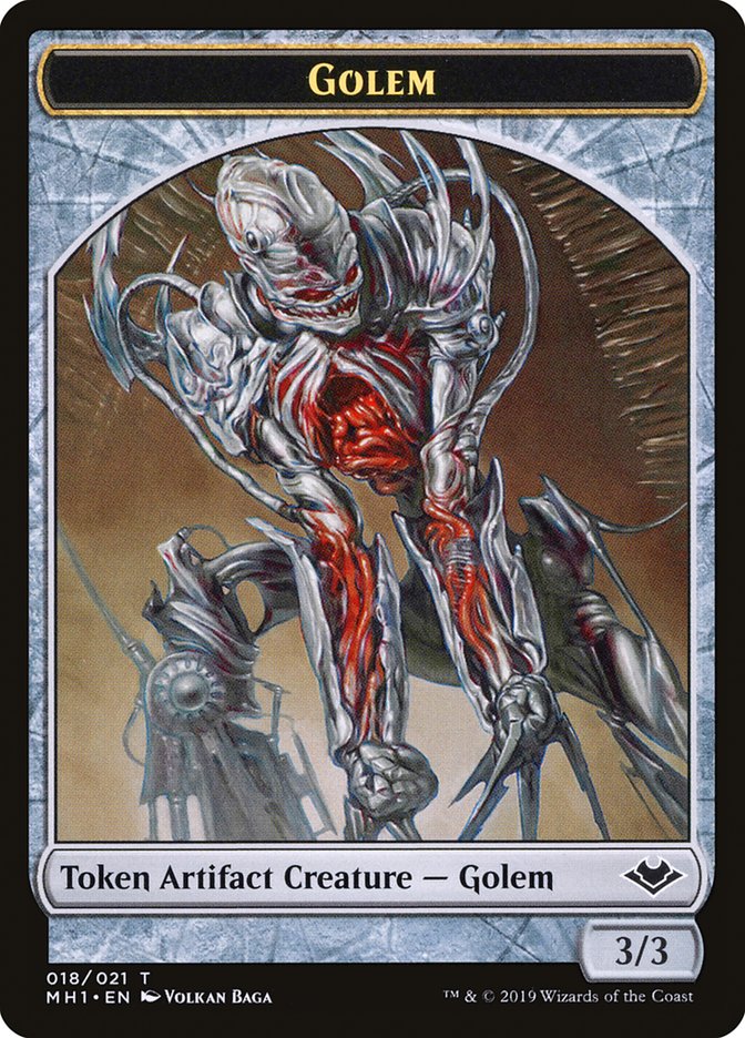 Zombie // Golem Double-Sided Token [Modern Horizons Tokens] | Magic Magpie