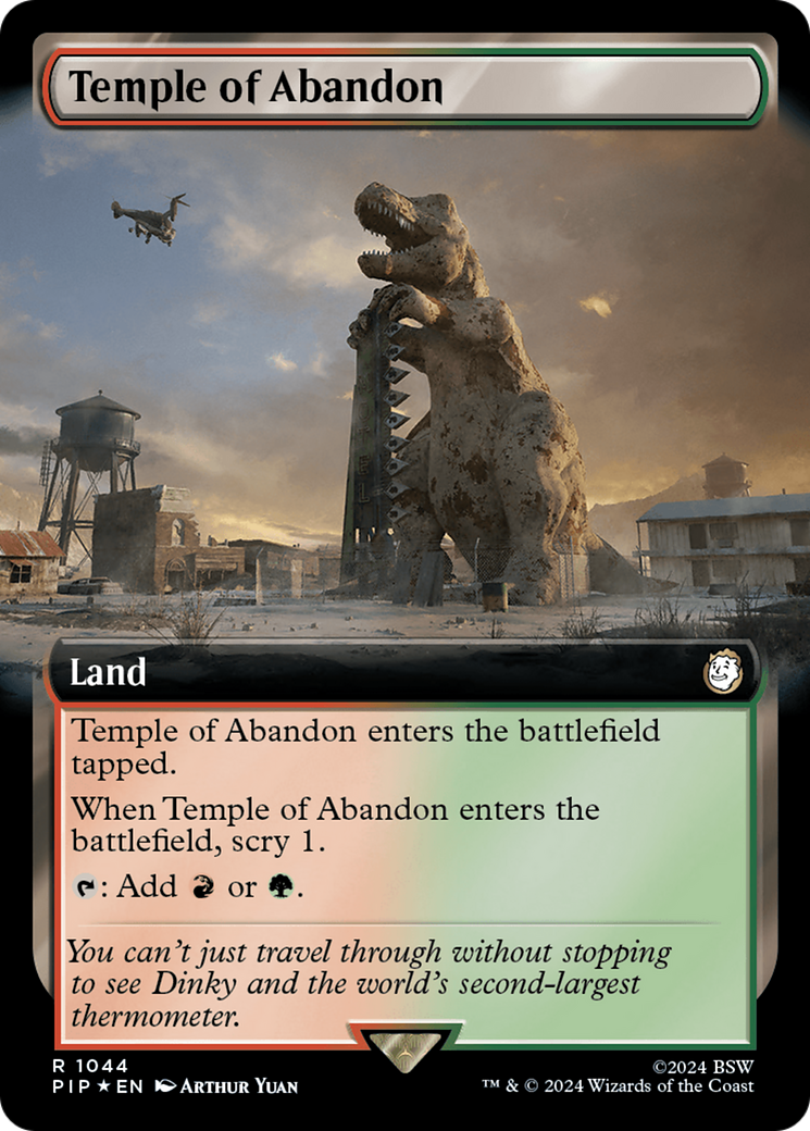 Temple of Abandon (Extended Art) (Surge Foil) [Fallout] | Magic Magpie