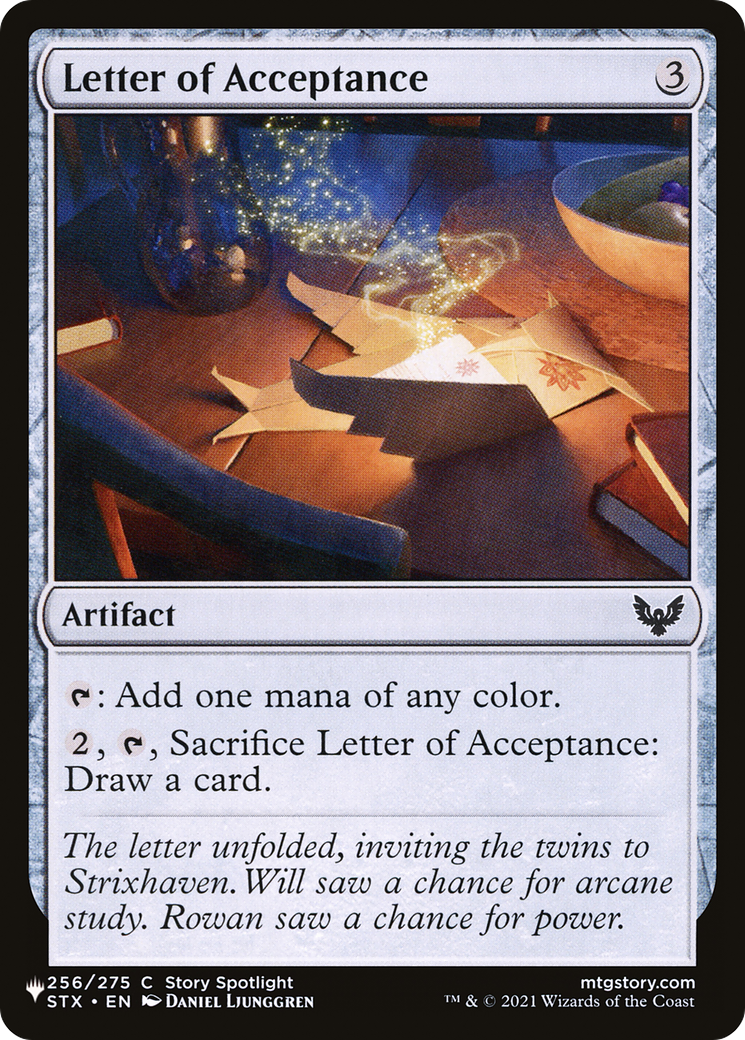 Letter of Acceptance [The List] | Magic Magpie