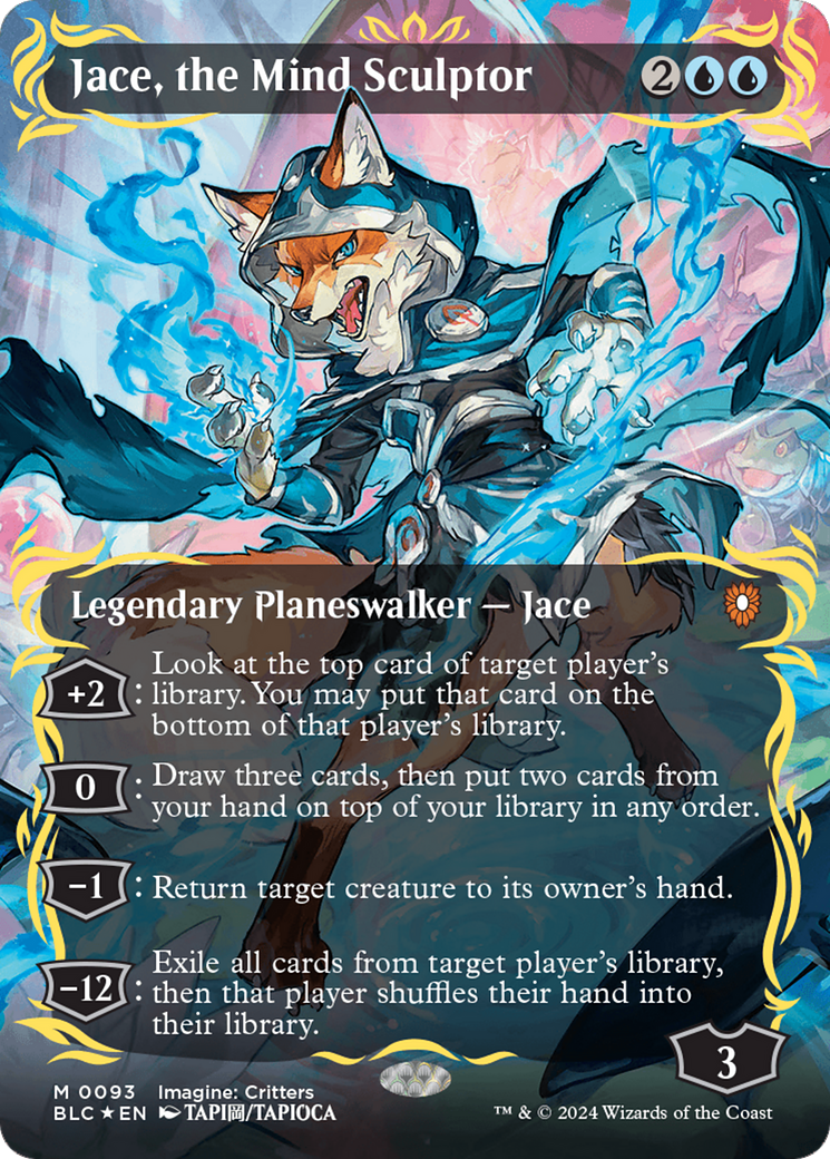 Jace, the Mind Sculptor (Borderless) (Raised Foil) [Bloomburrow Commander] | Magic Magpie