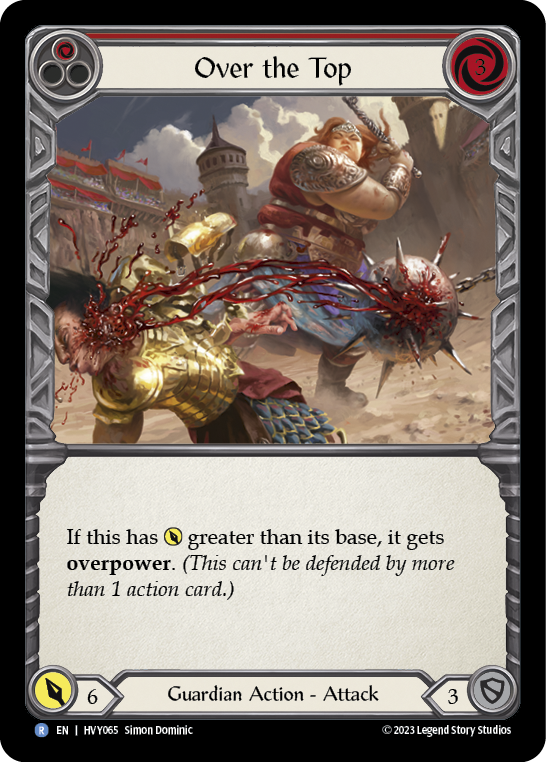 Over the Top (Red) [HVY065] (Heavy Hitters)  Rainbow Foil | Magic Magpie