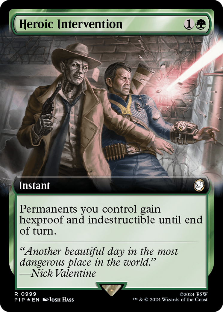 Heroic Intervention (Extended Art) (Surge Foil) [Fallout] | Magic Magpie