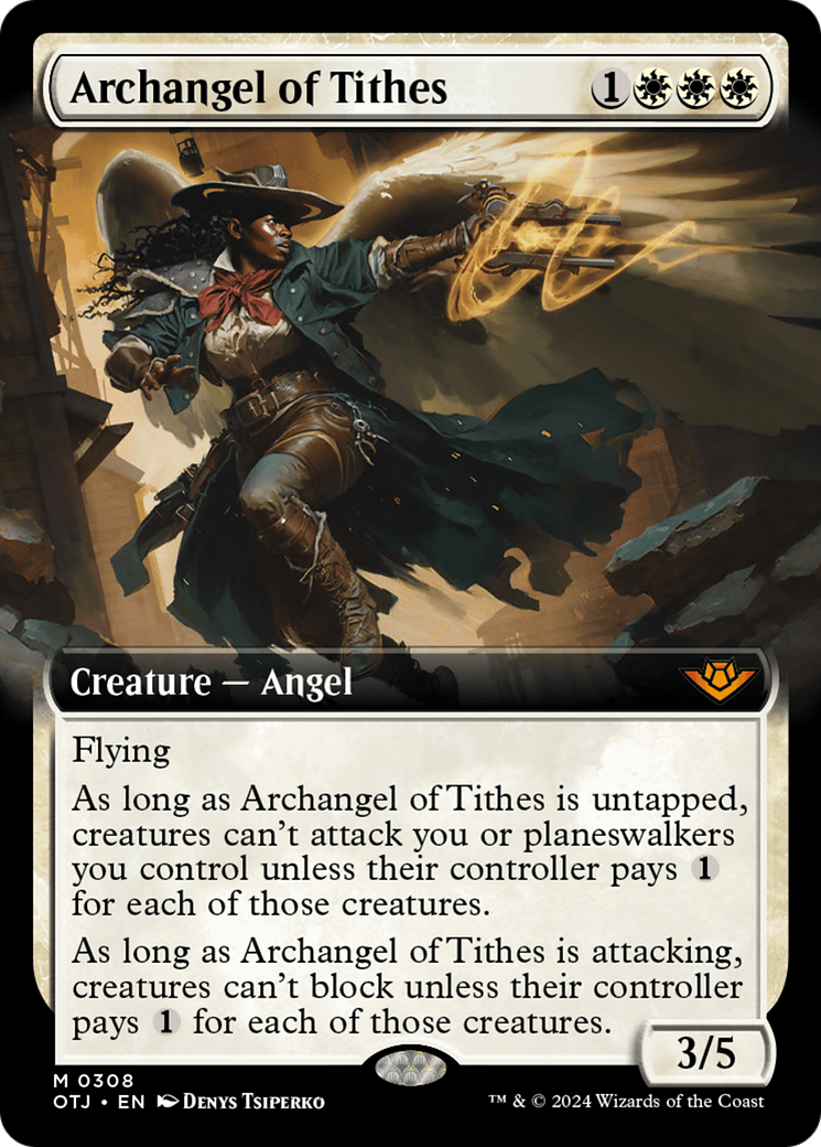 Archangel of Tithes (Extended Art) [Outlaws of Thunder Junction] | Magic Magpie