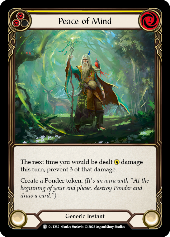 Peace of Mind (Yellow) [OUT232] (Outsiders)  Rainbow Foil | Magic Magpie