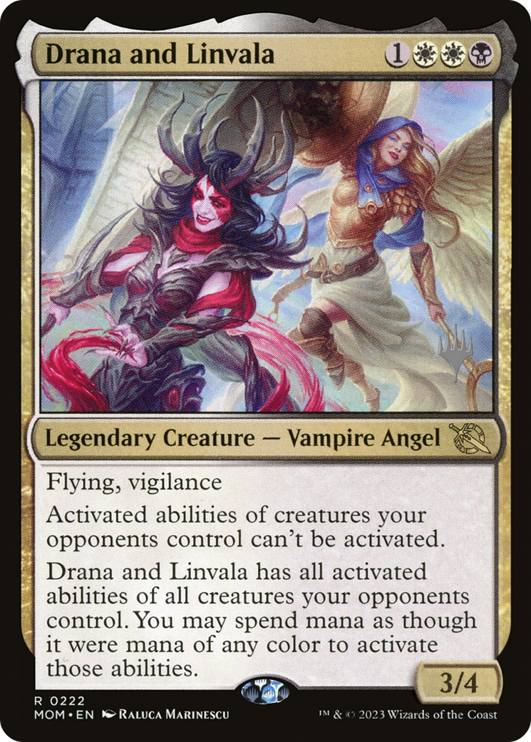 Drana and Linvala (Promo Pack) [March of the Machine Promos] | Magic Magpie