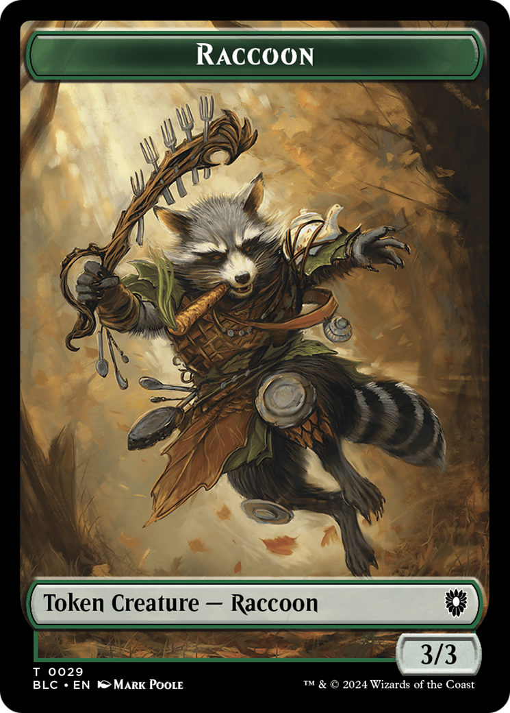 Rat // Raccoon Double-Sided Token [Bloomburrow Commander Tokens] | Magic Magpie