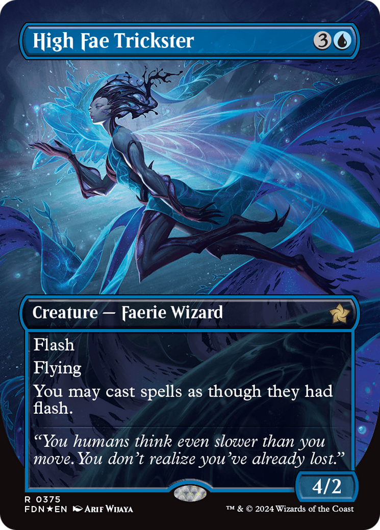 High Fae Trickster (Borderless) (Mana Foil) [Foundations] | Magic Magpie