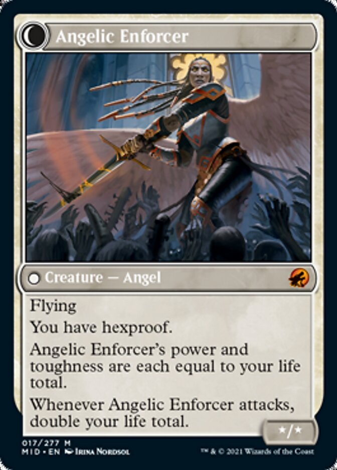 Enduring Angel // Angelic Enforcer [Innistrad: Midnight Hunt] | Magic Magpie