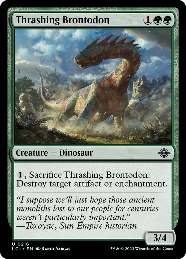 Thrashing Brontodon [The Lost Caverns of Ixalan] | Magic Magpie