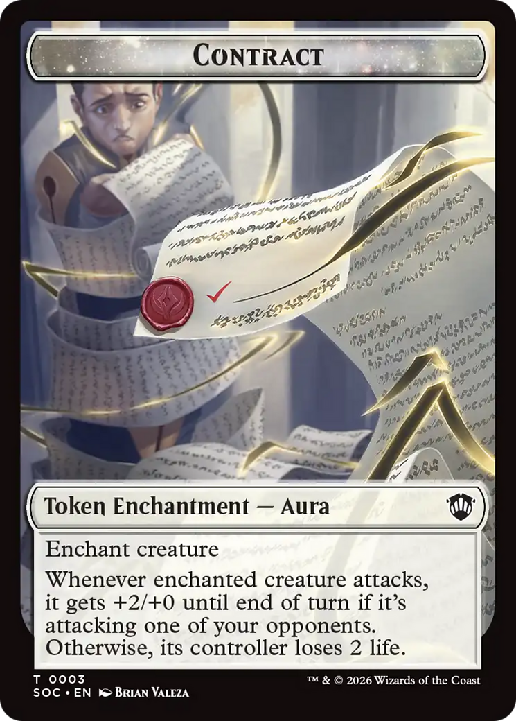 Contract // Copy Double-Sided Token [Secrets of Strixhaven Commander Tokens] | Magic Magpie