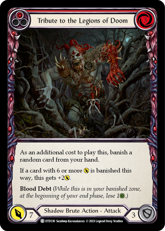 Tribute to the Legions of Doom (Red) [DTD130] (Dusk Till Dawn)  Rainbow Foil | Magic Magpie