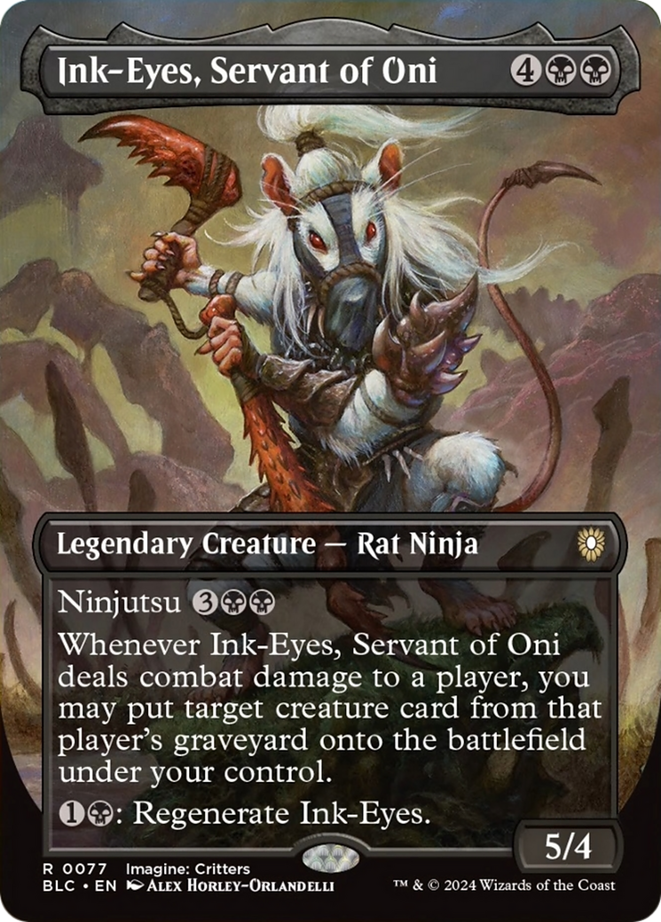 Ink-Eyes, Servant of Oni (Borderless) [Bloomburrow Commander] | Magic Magpie