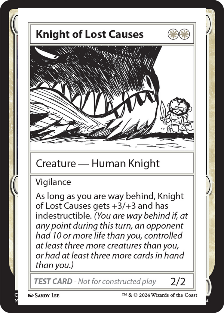 Knight of Lost Causes [Mystery Booster 2 Playtest Cards] | Magic Magpie