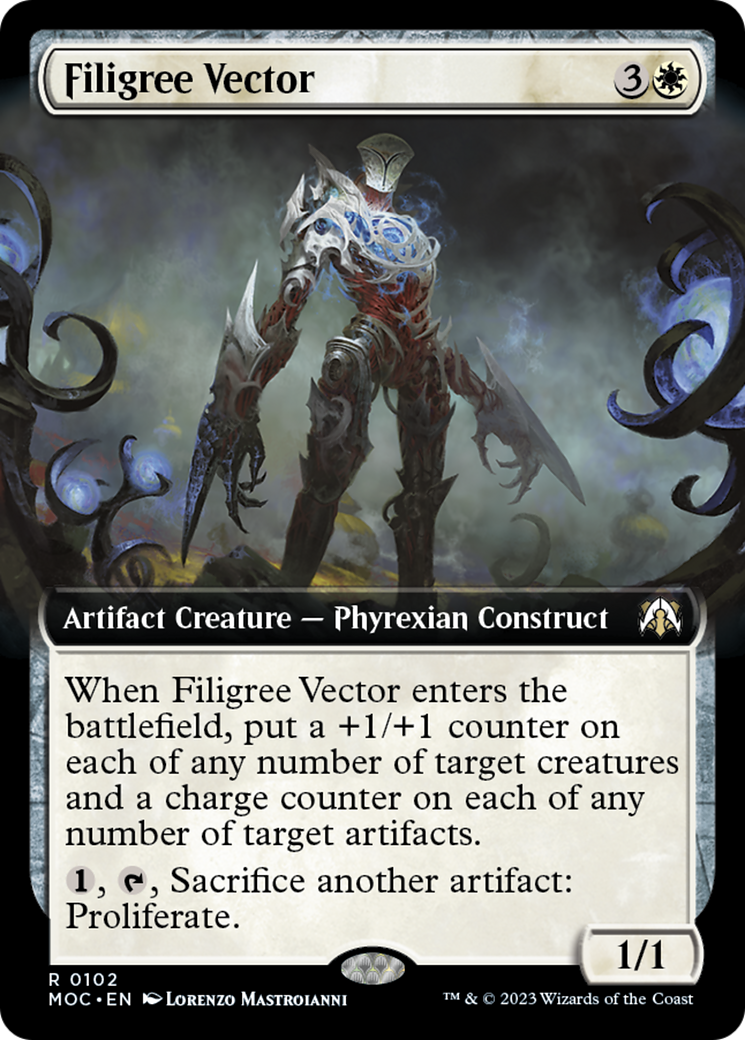 Filigree Vector (Extended Art) [March of the Machine Commander] | Magic Magpie