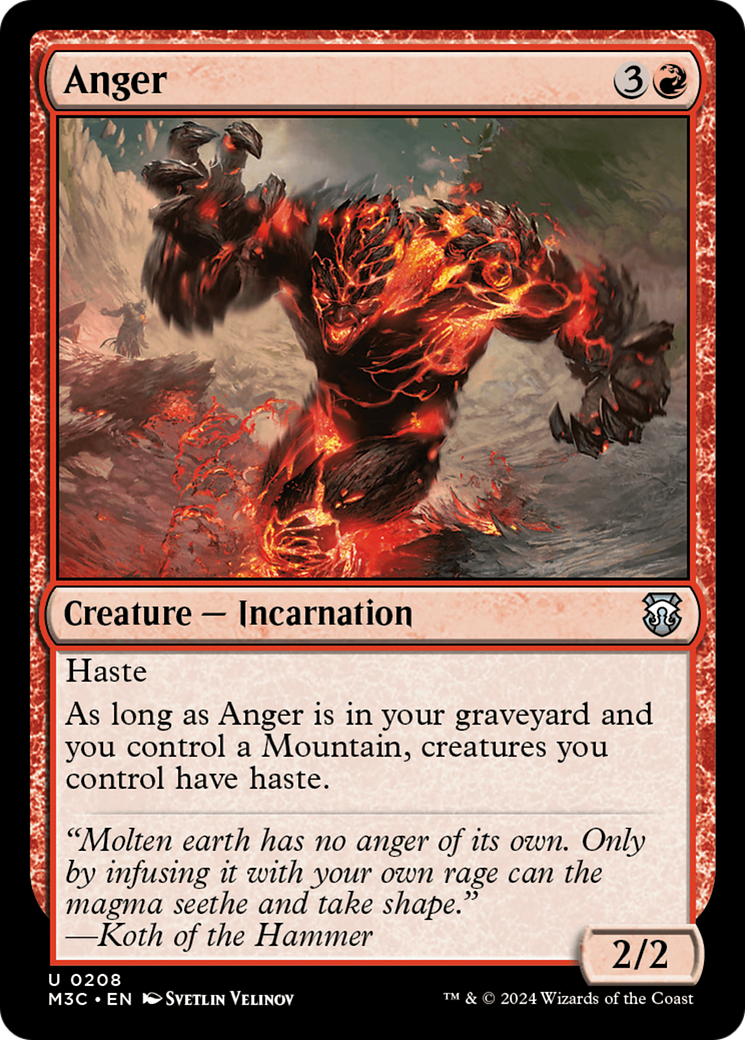 Anger (Ripple Foil) [Modern Horizons 3 Commander] | Magic Magpie