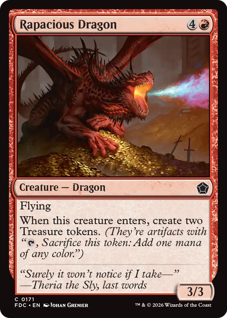 Rapacious Dragon [Foundations Commander] | Magic Magpie
