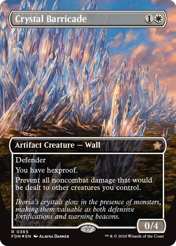 Crystal Barricade (Borderless) (Mana Foil) [Foundations] | Magic Magpie