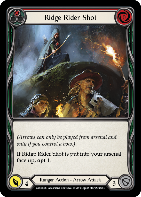 Ridge Rider Shot (Red) [ARC063-C] (Arcane Rising)  1st Edition Rainbow Foil | Magic Magpie