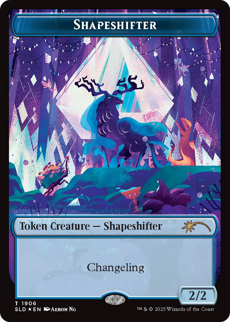 Shapeshifter Token (1906) (Double Rainbow Foil) [Secret Lair Drop Series] | Magic Magpie
